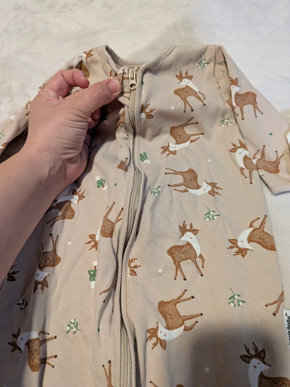 Miracle Baby Beige and Brown Deer Print Sleep Sack 0-6 Months Infant Swaddle